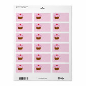 Cupcake Adressaufkleber (Vorne)