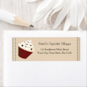 Cupcake-Adressbezeichnungen, weiche Mocha-Streifen (Insitu)