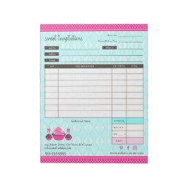 Cupcake and Cake Pops Receipt Order Form Notizblock