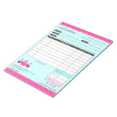 Cupcake and Cake Pops Receipt Order Form Notizblock (angewinkelt)
