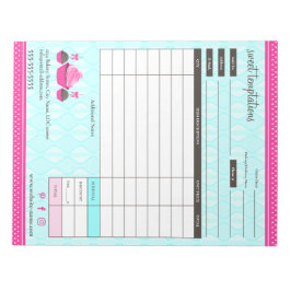 Cupcake and Cake Pops Receipt Order Form Notizblock