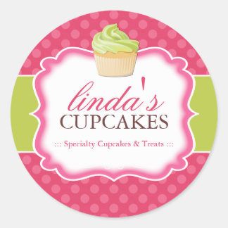 Cupcake and Dessert - Verpackungsaufkleber Runder Aufkleber