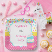 Cupcake and Sprinkles Birthday Party Pappteller (Party)