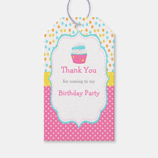 Cupcake and Sprinkles - Geschenkmarke Geschenkanhänger (Vorderseite)