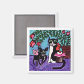 Cupcake Angel Friends Magnet (Vorderseite/Rückseite)