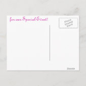 Cupcake Ankündigungspostkarte (Rückseite)