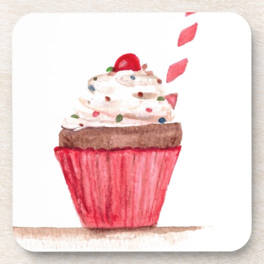 Cupcake Art Getränkeuntersetzer (Vorderseite)