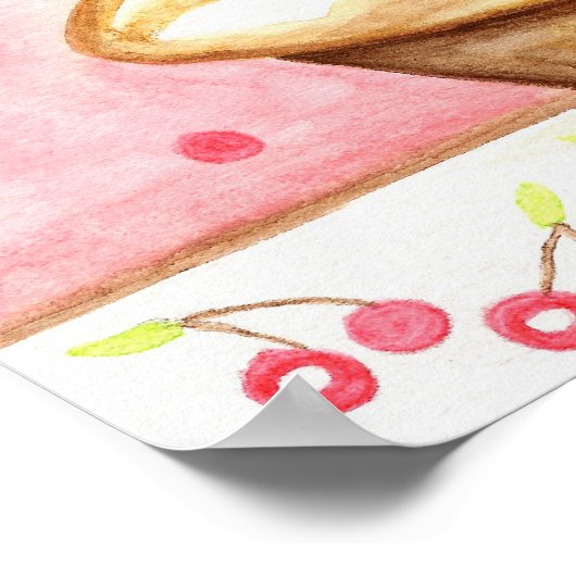 Cupcake Art Poster Print (Ecke)