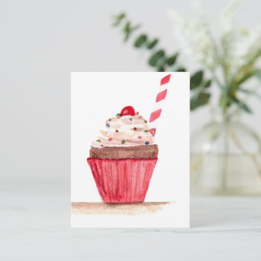Cupcake Art Postkarte (Stehend Vorderseite)