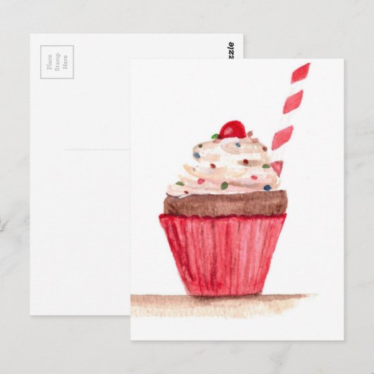 Cupcake Art Postkarte (Vorne/Hinten)