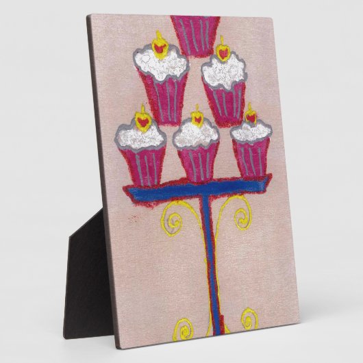 Cupcake Art Print mit Kirry und Rosa Hintergrund Fotoplatte (Seite)