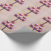 Cupcake Art Print mit Kirry und Rosa Hintergrund Geschenkpapier (Ecke)