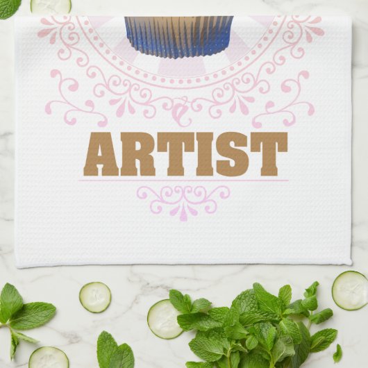 Cupcake Artist Geschirrtuch (Gefaltet)