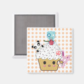 Cupcake Attack! (>_<) Magnet (Vorderseite/Rückseite)
