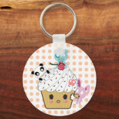 Cupcake Attack! (>_<) Schlüsselanhänger (Vorderseite)