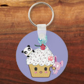 Cupcake Attack! (>_<) Schlüsselanhänger (Vorderseite)