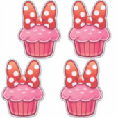 Cupcake-Aufkleber Aufkleber (Vorderseite)