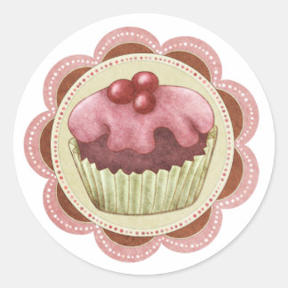 Cupcake Aufkleber ideal für Jam oder Zuhause-herge