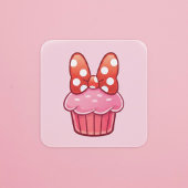 Cupcake-Aufkleber Quadratischer Aufkleber