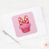 Cupcake-Aufkleber Quadratischer Aufkleber (Umschlag)