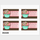 Cupcake-Aufkleber Rechteckiger Aufkleber (Blatt)