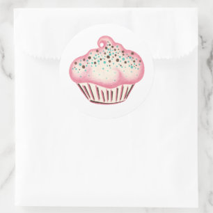 Cupcake-Aufkleber Runder Aufkleber