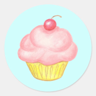 Cupcake-Aufkleber Runder Aufkleber
