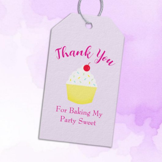 Cupcake-Back-Geburtstag Geschenkanhänger