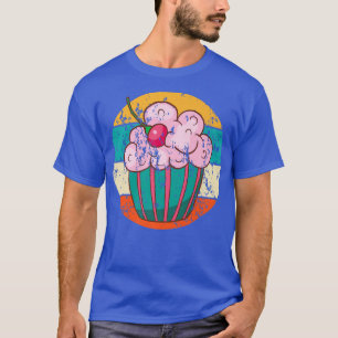Cupcake Backbäckerei Kuchen Vintag Retro 12 T-Shirt