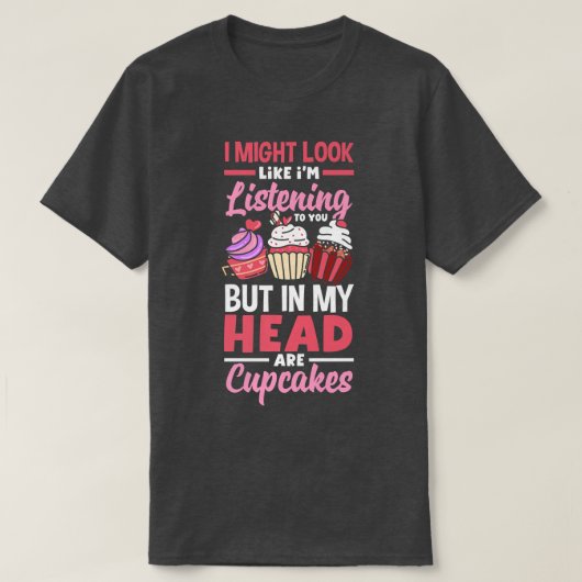 Cupcake Backbake Niedlich Bake Lover T-Shirt (Design vorne)