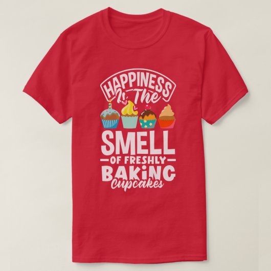 Cupcake Backbaker Backwaren Lover T-Shirt (Design vorne)