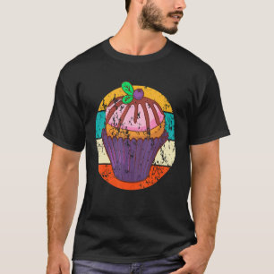 Cupcake-Backen Bäcker Bäckerei Kuchen Vintage Retr T-Shirt