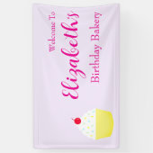 Cupcake-Backen-Geburtstag Banner (Vertikal)