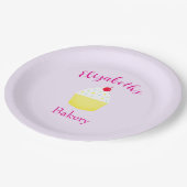 Cupcake-Backen-Geburtstag Pappteller (Schrägansicht)