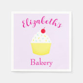 Cupcake-Backen-Geburtstag Serviette (Vorderseite)