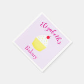 Cupcake-Backen-Geburtstag Serviette (Ecke)
