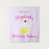 Cupcake-Backen-Geburtstag Wandteppich (Vorderseite)