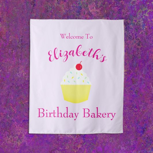 Cupcake-Backen-Geburtstag Wandteppich