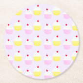 Cupcake-Backen-zum-Geburtstag Runder Pappuntersetzer (Vorderseite)