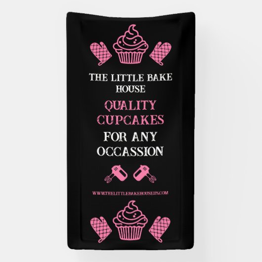 Cupcake-Bäcker Banner (Vertikal)