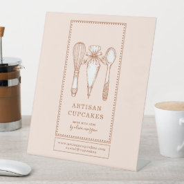 Cupcake-Bäckerei Backutensilien Sockelschild