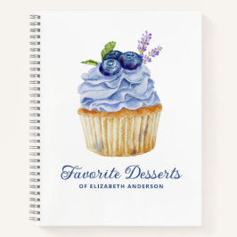 Cupcake Bäckerei Dessert Rezept Kochbuch Notebook Notizblock