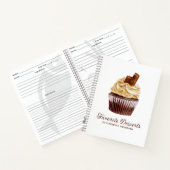 Cupcake Bäckerei Dessert Rezept Kochbuch Notebook Notizblock (Innenseite)