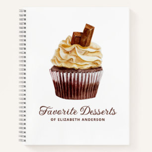 Cupcake Bäckerei Dessert Rezept Kochbuch Notebook Notizblock