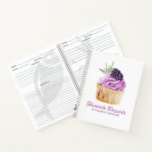 Cupcake Bäckerei Dessert Rezept Kochbuch Notebook Notizblock (Innenseite)