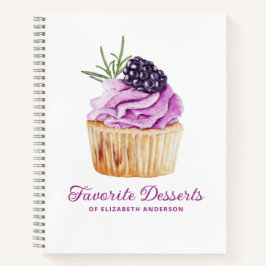 Cupcake Bäckerei Dessert Rezept Kochbuch Notebook Notizblock