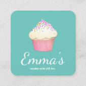Cupcake Bäckerei Koch Catering Quadratische Visitenkarte (Vorderseite)