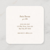 Cupcake Bäckerei Koch Catering Quadratische Visitenkarte (Rückseite)