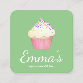 Cupcake Bäckerei Koch Catering Quadratische Visitenkarte