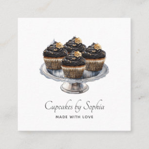 Cupcake Bäckerei Koch Catering Quadratische Visitenkarte